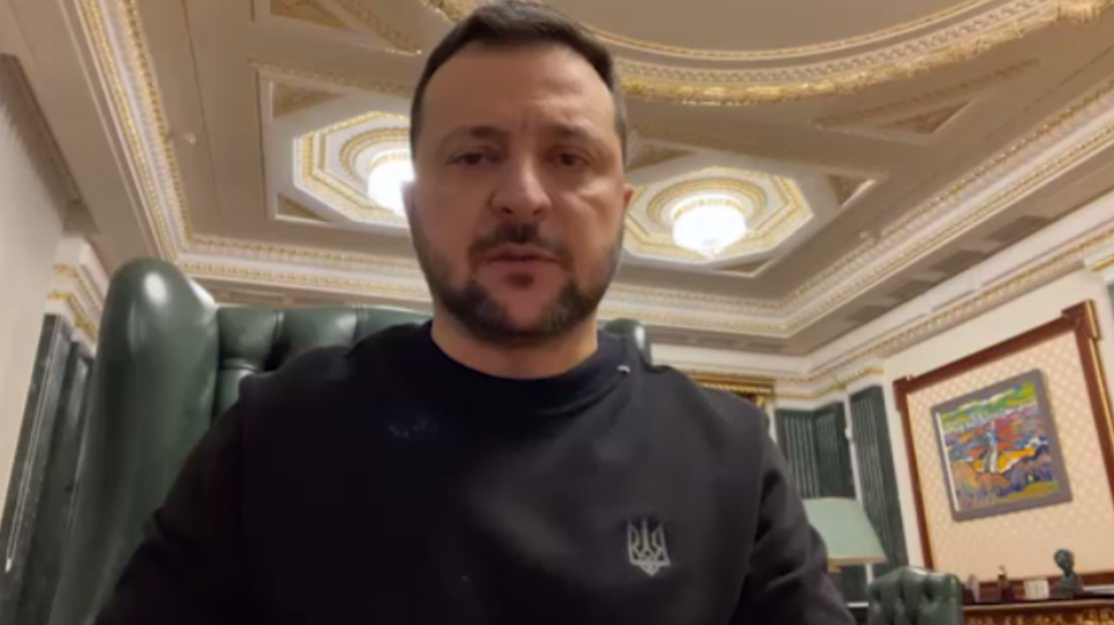 Зеленский записал новое обращение. Скриншот видео